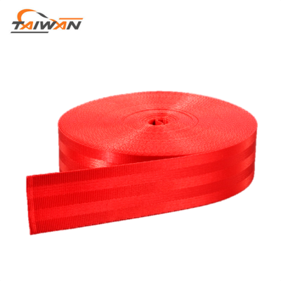 TAIWAN safety polyester red seat belts webbing